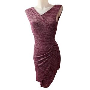 Wilfred Free Izidora Purple Marled Faux Wrap Dress Medium Aritzia